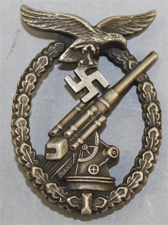 Five German Third Reich Anti Aircraft badges